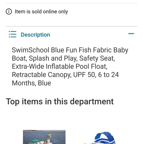 Kids SwimSchool Fun Fish BabyBoat in Blue by Aqua Leisure 6-24 months New - Picture 10 of 12